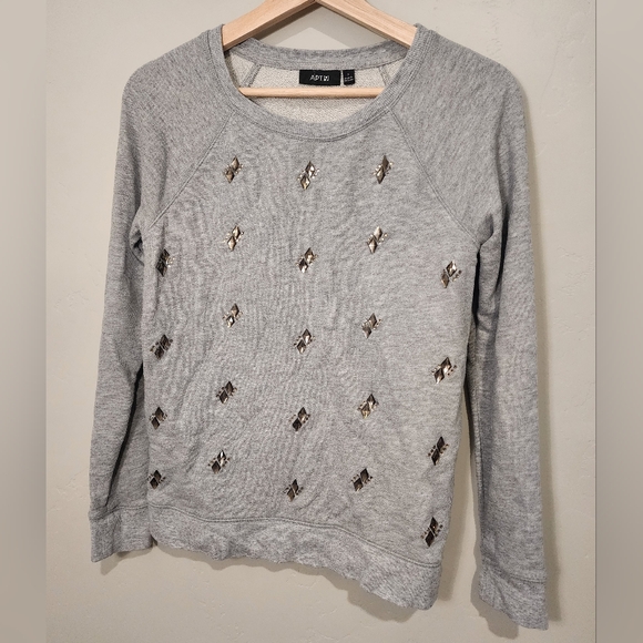 Apt. 9 Grey Jewel Sweater - Picture 1 of 3